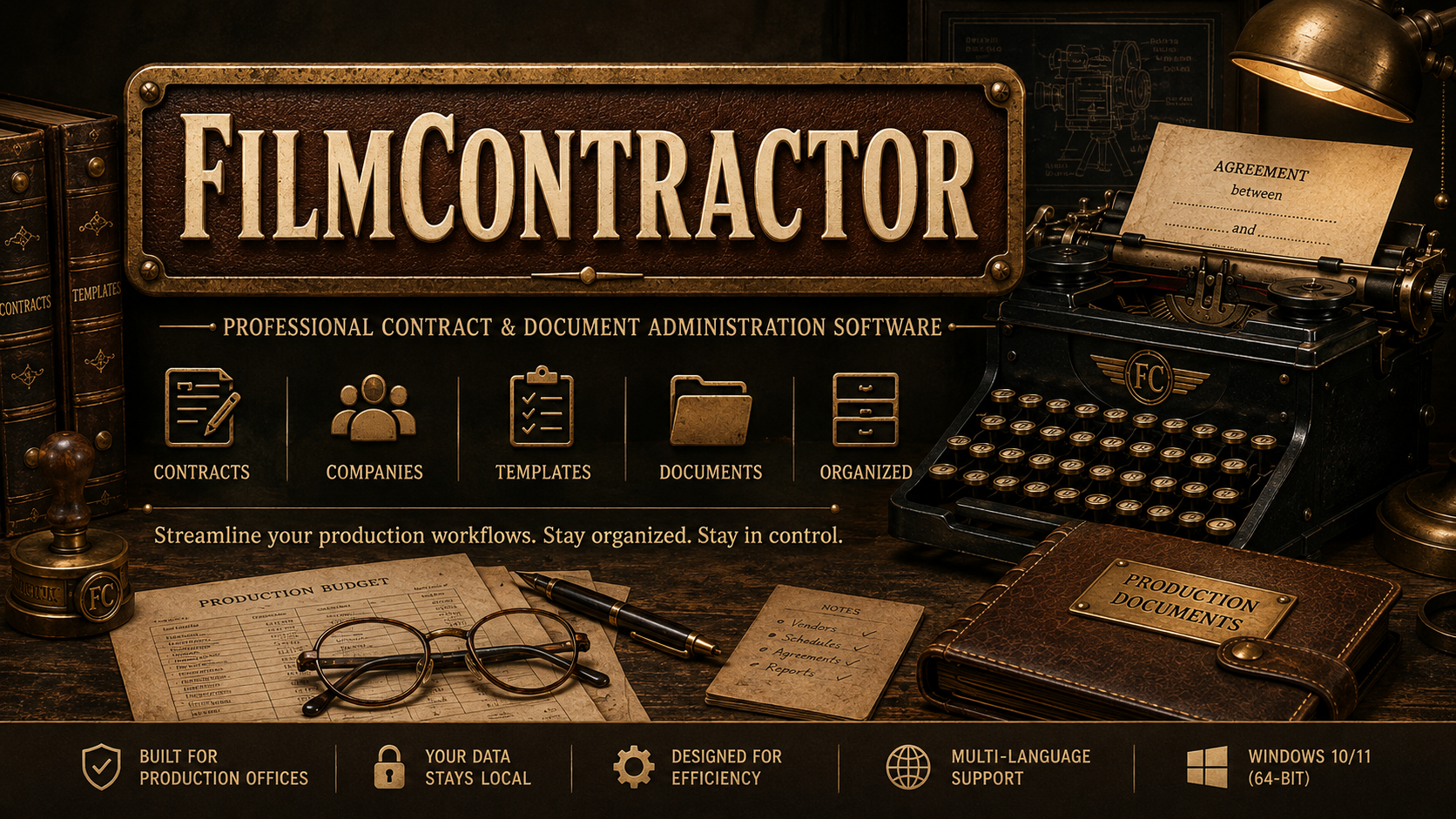 FilmContractor professional contract and document administration software